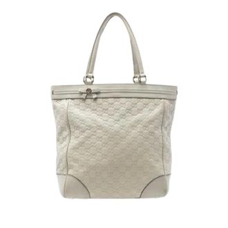 Gucci Pre-owned Tote Bags, female, White, Size: ONE SIZE Pre-owned Mayfair Tote Bag