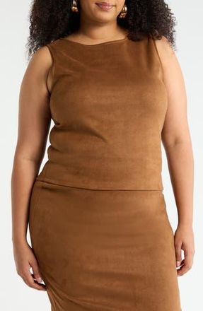 Renee C Faux Suede Shell in Camel at Nordstrom Rack, Size 2 X