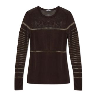 Helmut Lang Lange mouwen top - Dames - Longsleeves - Bruin - M - Tops