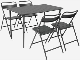 Sweeek Mesa De Jard&iacute;n De Metal + 4 Asientos