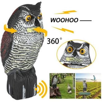 OEM Espantap&aacute;jaros Tuserxln - Gaodiriyong - B&uacute;ho Giratorio - Protecci&oacute;n De Jard&iacute;n - Realista - Pl&aacute;stico Gris