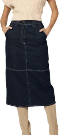 Cleobella Womens Sue Midi Skirt In Dark Denim