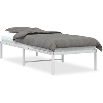 vidaXL vidaXL Metal Bed Frame without Mattress White 80x200cm