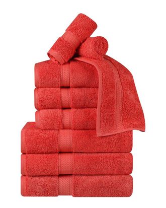 Superior Egyptian Cotton 9Pc Plush Heavyweight Absorbent Luxury Soft Towel Set