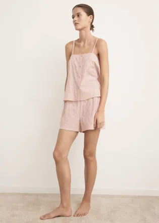 Mango Pigiama due pezzi cotone spalline arancione - Donna - M - MANGO