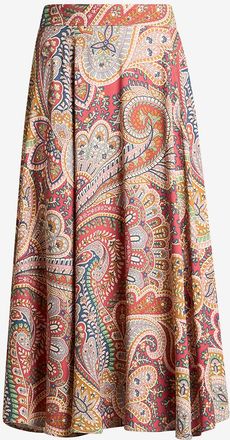 Etro Midirock aus Cr&ecirc;pe mit All-Over-Paisley-Print