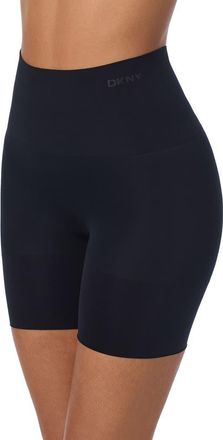 DKNY Seamless Litewear High Leg Shaper Shorts in Black at Nordstrom, Size X-Large