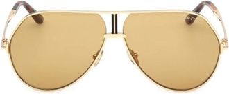 Tom Ford Ft 1281 63-10-135 Zonnebrillen - unisex - Zonnebrillen - Geel - ONE Size - Accessoires