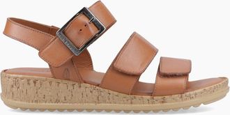 Hush Puppies Womens Hush Puppies ELIANA SANDAL Womens Ankle Strap Sandals Tan - Brown - Size: 5