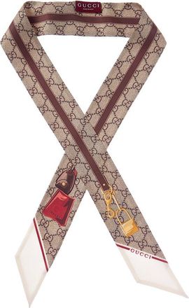 Gucci Printed Silk Twill Ribbon Scarf