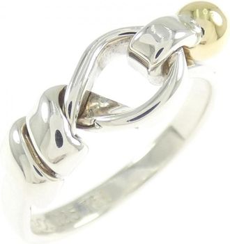 Tiffany & Co. Silver Yellow Gold Yellow Gold (18K) Silver 925 Band Ring (Pre-Owned)