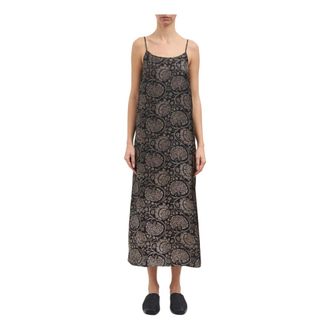 Uma Wang Midi Dresses, female, Black, Size: S Abito Anaya in Viscosa e Cupro