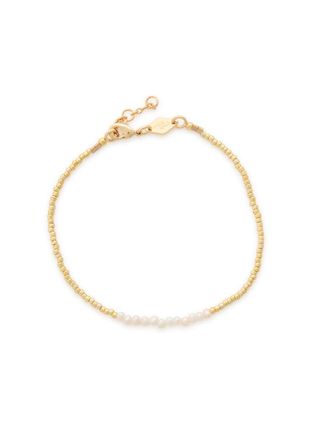Anni Lu Anni LU Slim Pearly 18kt Gold-plated Beaded Bracelet - Pearl - One Size