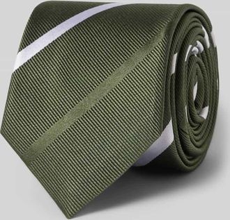 Olymp Seidenkrawatte aus reine Krawatte mit Logo-Patch (6,5 cm) in Gruen, Gr&ouml;&szlig;e 1