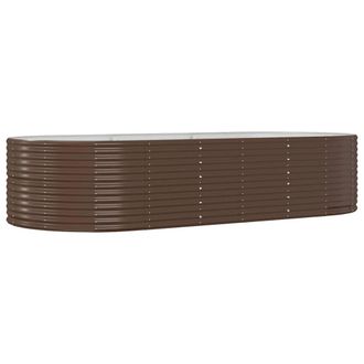 vidaXL Jardinera Acero Galvanizado Marr&oacute;n 291x140x68 Cm Vidaxl