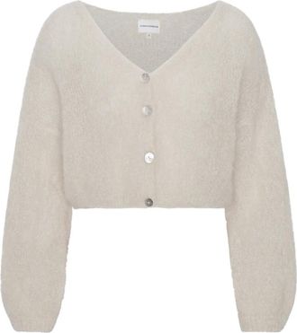 Americandreams Cornelia Cropped Vest - Dames - Vesten - Beige - XL - Wol - Truien & Vesten