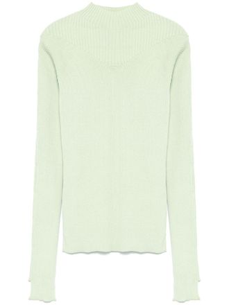 Victoria Beckham Geribbelde top - Groen