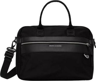 A|X Armani Exchange Laptoptas - Heren - Handtassen - Zwart - ONE Size - Leer - Tassen