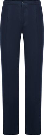 Kiton STRAIGHT FIT LINEN TROUSERS WITH ELASTIC WAIST - Kiton - Man