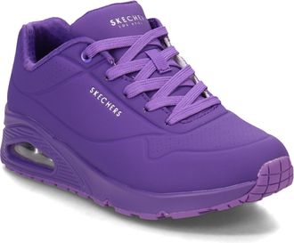 Skechers Womens Uno-Night Shades Sneaker Cooled Memory Foam, Skech-air Midsole, Durabuck Upper, Purple, 8 UK