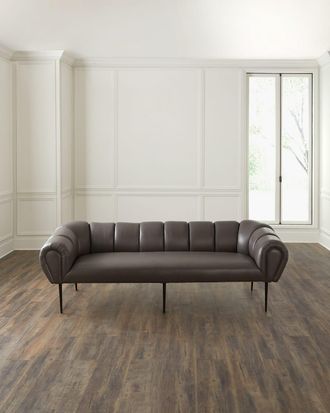 Haute House Home Graham Leather Sofa, 99