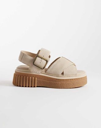 Clarks Evamar Wish - Sandali in camoscio &eacute;cru-Neutro