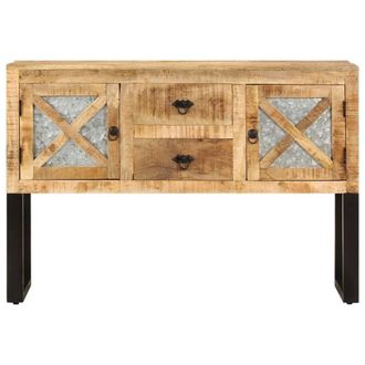 Berkfield Home Sideboard 110x30x74 cm Rough Mango Wood in Brown | Size: 110 x 30 x 74 cm