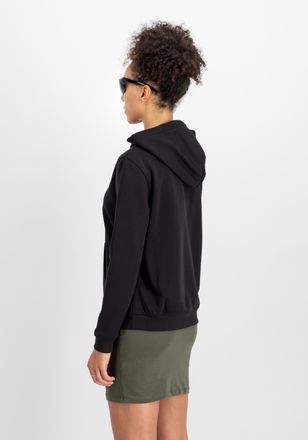 Alpha Industries Hoodie ALPHA INDUSTRIES New Basic Hoodie BL W, Damen, Gr. XS, schwarz, Obermaterial: 80% Baumwolle, 20% Polyester, regular fit, Sweatshirts Hoodie