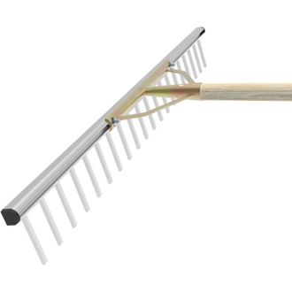 Flora Rake De Metal Claro 16 Dientes 10 Cm De Ancho 63 Cm Con Cabeza Giratoria (por 10)
