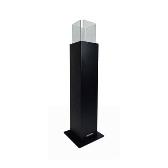 Dmora Chimenea De Bioetanol Dguazzin, Chimenea Ecol&oacute;gica, Hogar Sin Humo, Calefactor De Etanol, Made In Italy, 20x20 H110 Cm, Negro - Dmora