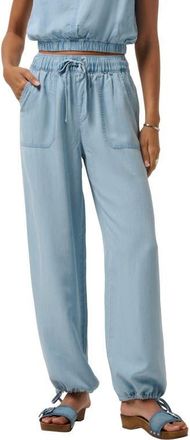 Travis Mathew Tie Cuff Chambray Joggers in Vintage Light Wash at Nordstrom, Size X-Small