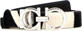 Ferragamo Black Logo Buckle Reversible Belt
