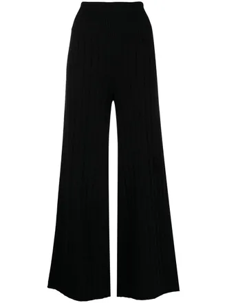 Onefifteen Pantaloni svasati a coste - Nero