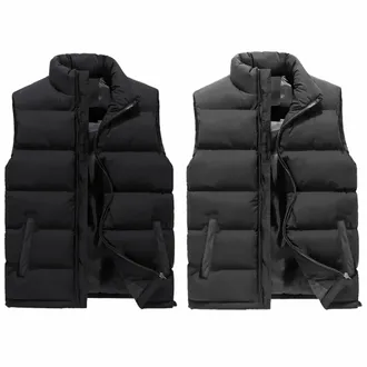 Spire by Galaxy Mens Modern Fit Heavyweight Puffer Bubble Vest-2 Pack