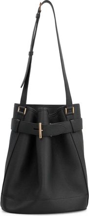 Tom Ford Leren Bucket Bag met Verstelbare Riem - Dames - Schoudertassen - Zwart - ONE Size - Leer - Tassen