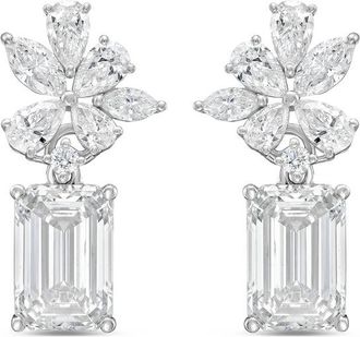 Diana M. Jewels 14KT WHITE GOLD LAB GROWN DIAMOND FASHION EARRINGS WEIGHING 15.00 CTS TW