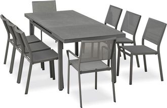 DCB Garden Dania - Conjunto De Comedor De 8 Plazas En Aluminio Dcb Garden