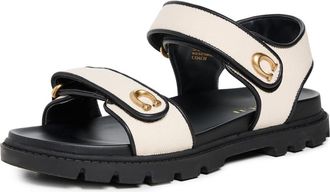 Coach Coach Womens Brynn Sandal, Chalk/Black, 3 UK