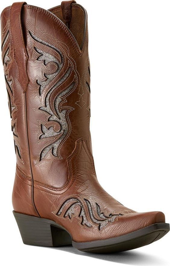 Heritage Bliss X Toe Western Boot in Dark Tan at Nordstrom, Size 5.5