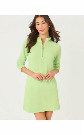 Lilly Pulitzer Ashlee Half Zip Dress In Pistachio Macaron