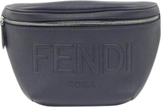 Fendi Pre-owned Leather fendi-bags - unisex - Vintage Heuptassen - Blauw - ONE Size - Vintage