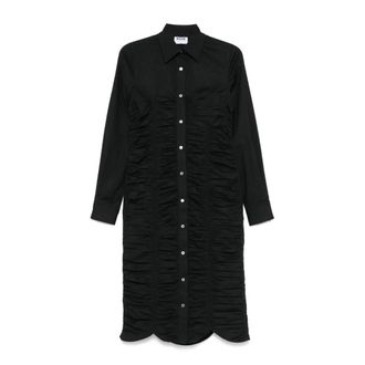 Moschino Shirt Dresses, female, Black, Size: XS Black Dress with Front Pocket