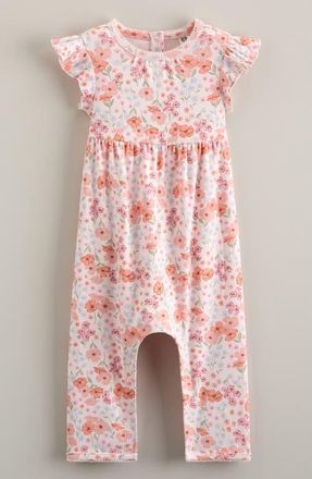 Nordstrom Sweet Ruffle Romper in Pink Heaven Poppy Garden at Nordstrom, Size 18M