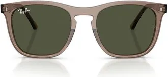 Ray-Ban 53mm Square Sunglasses in Light Brown /Green at Nordstrom