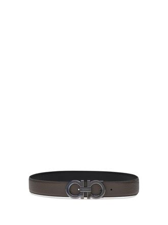 Ferragamo Reversible Gancini Belt - Gray