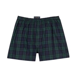 Brooks Brothers Tartan Cotton Boxer Shorts - Underwear - Hombre - Verde - S