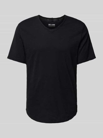 Only & Sons T-Shirt mit V-Ausschnitt Modell BENNE in Black, Größe S