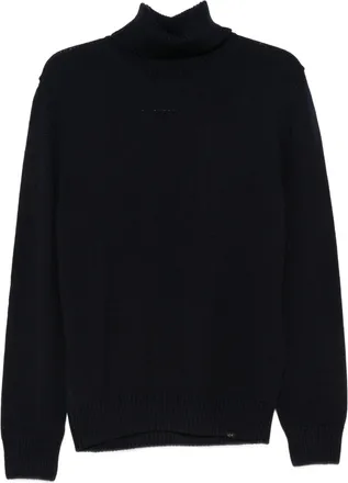 Paul & Shark Ribbed Turtleneck Wool Sweater