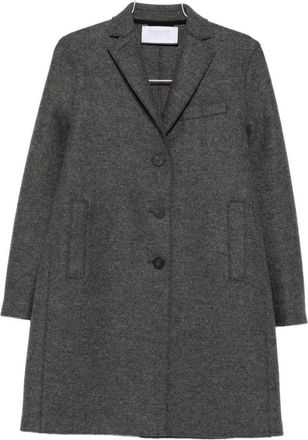 Harris Wharf London Tailored Mid-Length Grey Wool Coat