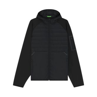 HUGO BOSS Hugo, Light Jackets, male, Black, Size: 2XL Padded Water-Repellent Jacket with Reflective Details